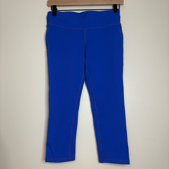 PrAna Royal Blue Capri Leggings‎ Small | Yoga Pants Stretch Activewear - Picture 1 of 5
